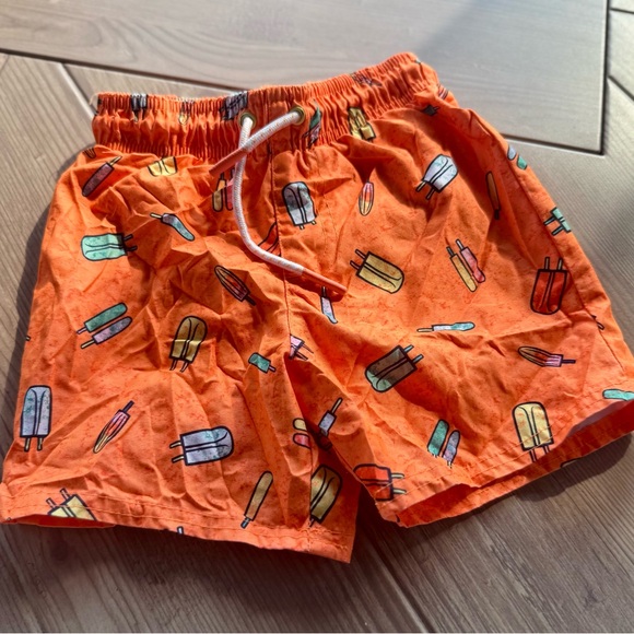 Cat & Jack l Orange Popsicle Print Boy’s Swim Shorts l Size: 3T - Picture 2 of 7